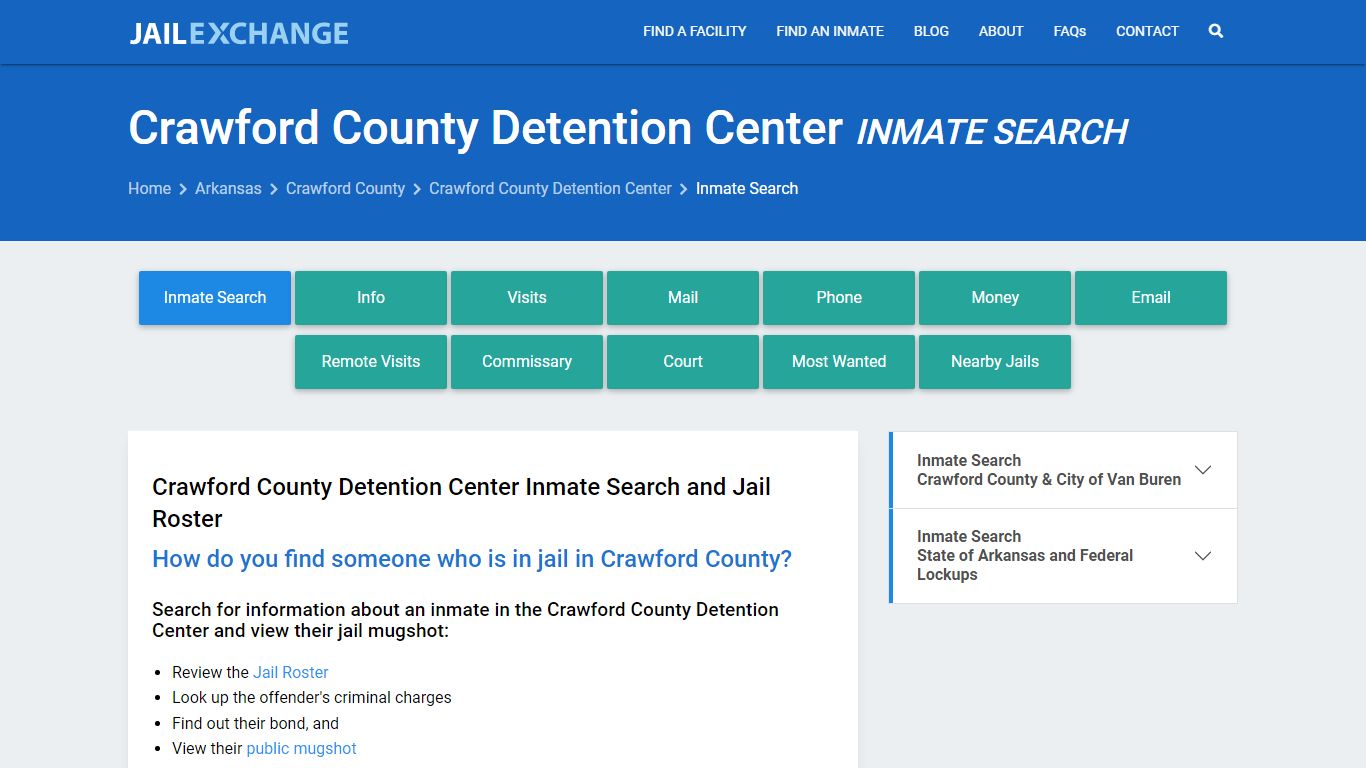 Crawford County Detention Center Inmate Search - Jail Exchange